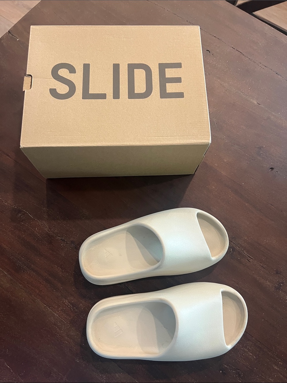 adidas YZY Slide Box in Bone